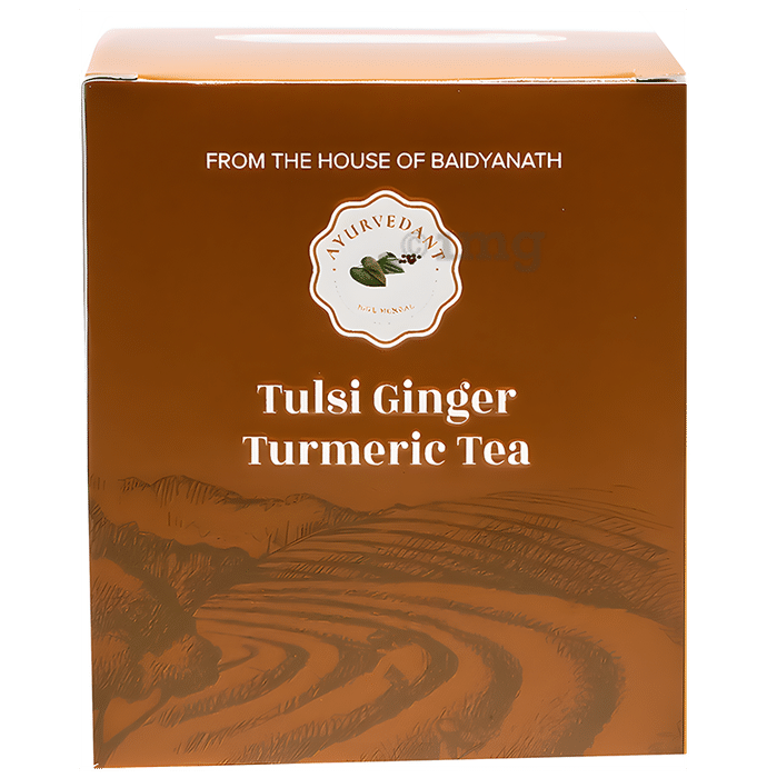 Baidyanath Ayurvedant Tulsi Ginger Turmeric Tea (10 Each)