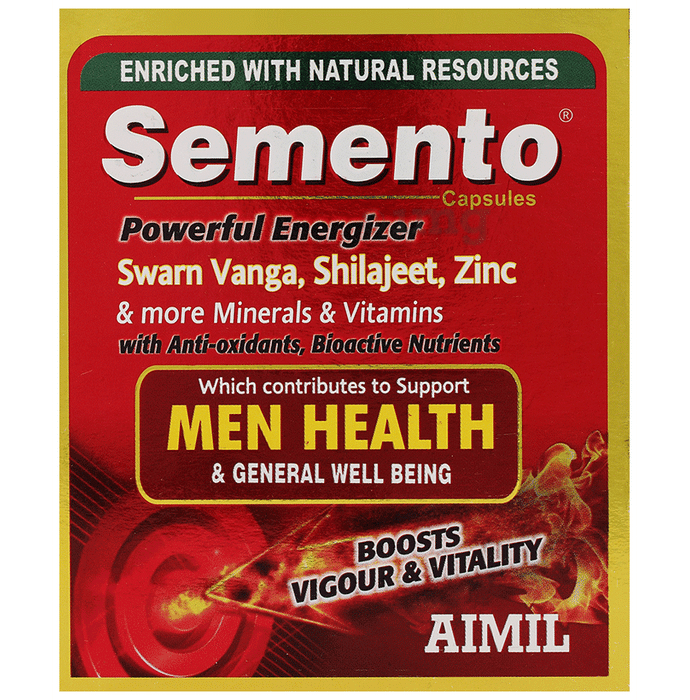 Aimil Semento Capsule for Energy | Supports Men's Health |  Boosts Vigour & Vitality