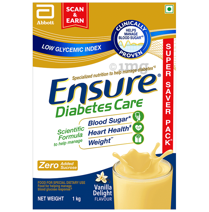 Ensure Diabetes Care Nutrition to Help Control Blood Sugar Levels Powder Vanilla Delight