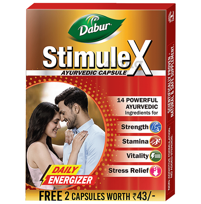 Dabur Stimulex Capsule for Physical Performance with 2 Capsule Free