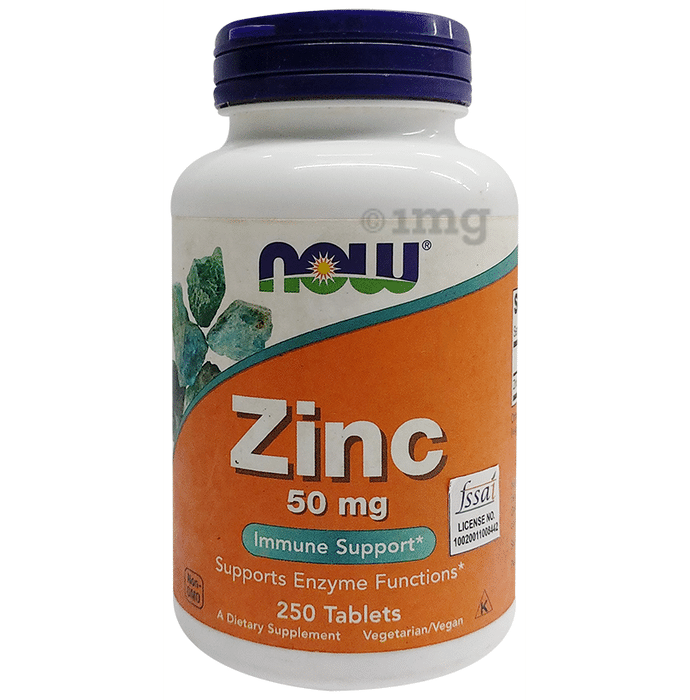 Zinc 50mg for Enzyme Functions & Immune Support | Vegetarian Tablet