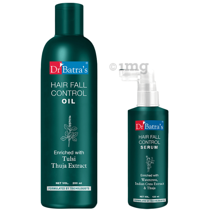 Dr Batra's Combo Pack of Hair Fall Control Oil 200ml and Hair Fall Control Serum 125ml