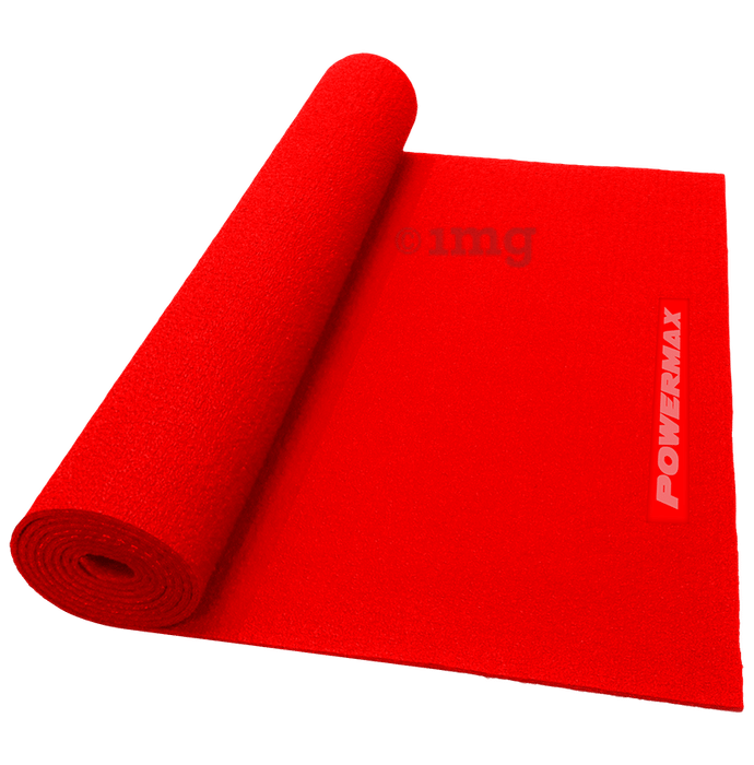 Powermax Fitness YE4-1.2 Thick Premium Exercise Yoga Mat 4mm Red