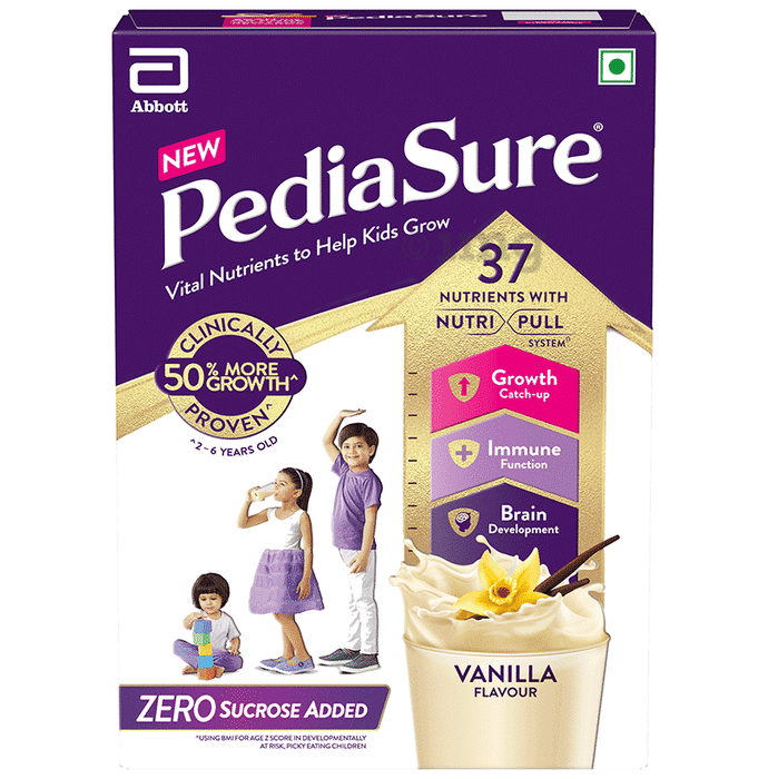 PediaSure Zero Sucrose Drink Scientifically Designed Nutrition to Help Kids Grow Vanilla
