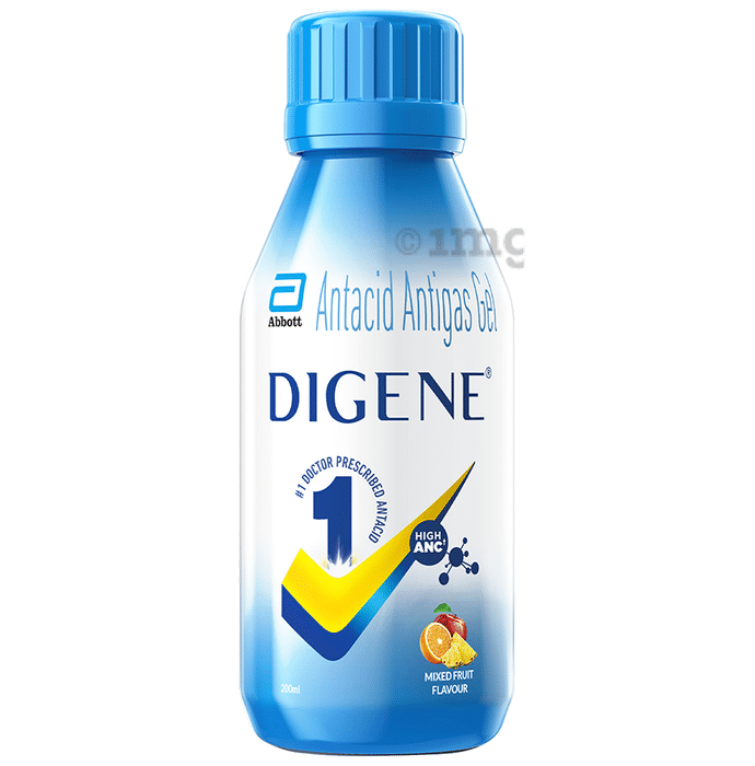 Digene Antacid Antigas Gel | For Acidity, Gas, Heartburn & Bloated Stomach Relief | Flavour Mixed Fruit