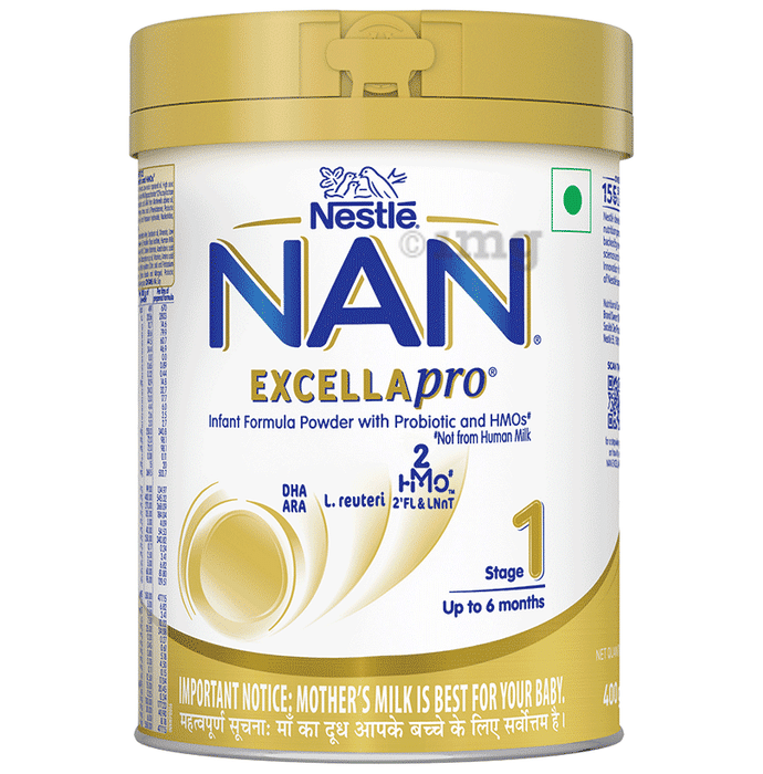 Nestle Nan Excella Pro 1 Infant Formula | With Probiotics, DHA, ARA & HMOs | Powder