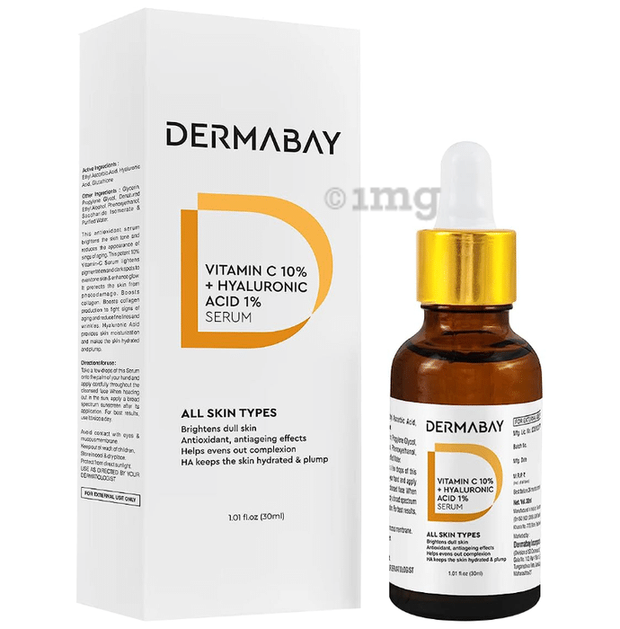 Dermabay Vitamin C 10% + Hyaluronic acid 1% Serum