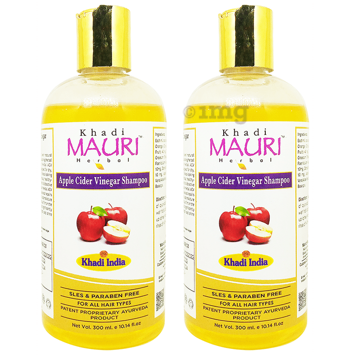 Khadi Mauri Herbal Apple Cider Vinegar Shampoo (300ml Each)