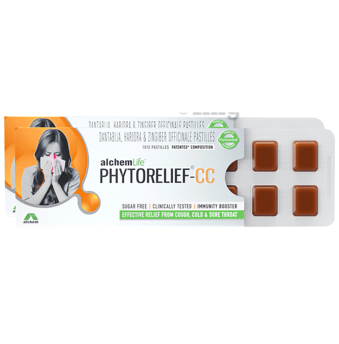 Phytorelief-CC Lozenges for Cough, Cold & Sore Throat (10 Each) Sugar Free