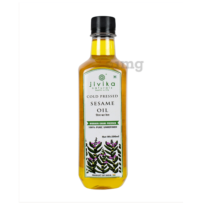 Jivika Naturals Cold Pressed Sesame Oil | Wooden Ghani Pressed | 100% Pure & Unrefined Oil