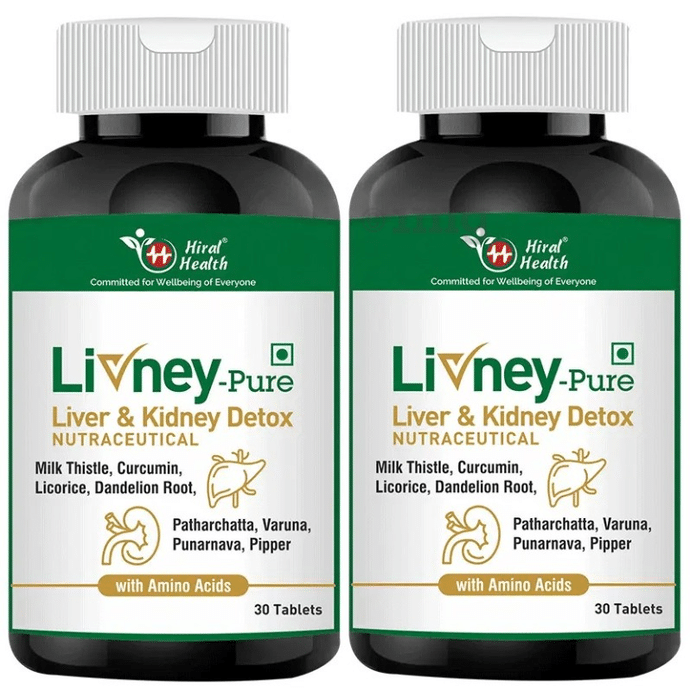 Hiral Health Livney-Pure Liver & Kidney Detox Tablet (30 Each)