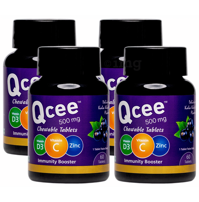 Qcee 500mg Chewable Tablet Blackcurrant Flavour (60 Each)