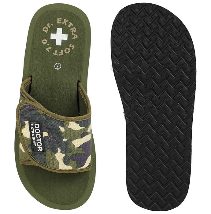 Doctor Extra Soft D53 Camo Care Orthopaedic and Diabetic Adjustable Strap Super Comfort  for Men Olive 5