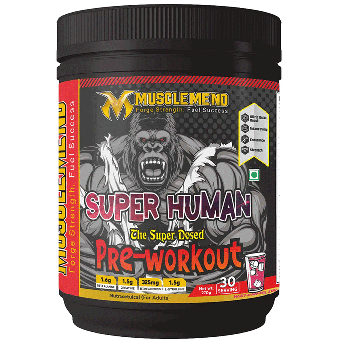 Musclemend Super Human the Super Dosed Pre-Workout Watermelon