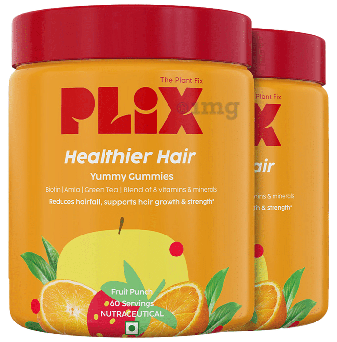 Plix Healthier Hairs Yummy Gummies (60 Each)
