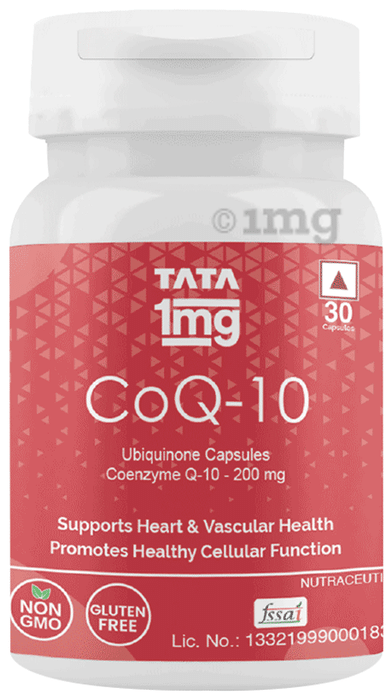 Tata 1mg CoQ 10 (Coenzyme 10) Capsules for Heart Health