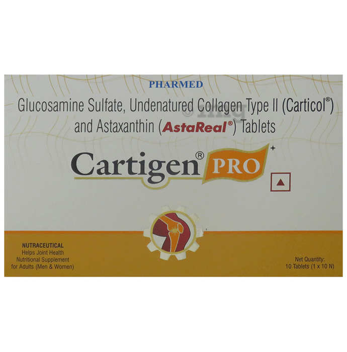 Cartigen Pro Tablet with Glucosamine, Collagen II & Astaxanthin | Bone, Joint & Muscle Care