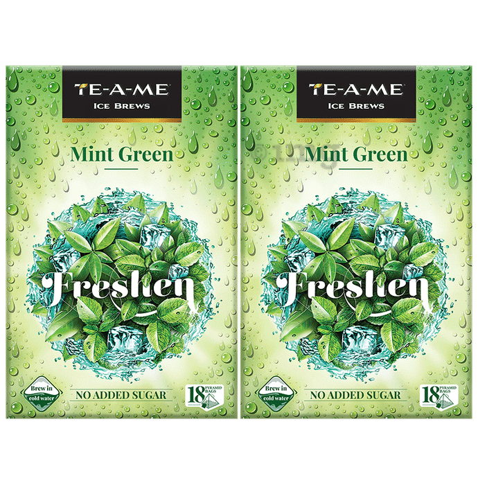 TE A ME Ice Brews Freshen Mint Green Tea Bag(18 Each): Buy combo pack