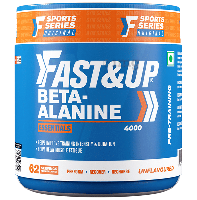 Fast&Up Beta-Alanine Essentials Supports Training Intensity and Duration  & Delay Muscle Fatigue Powder Unflavored