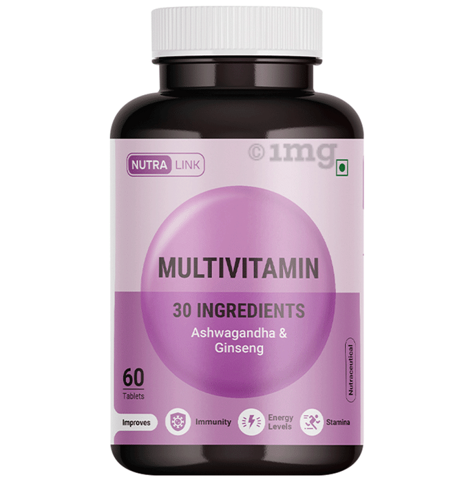 Nutralink Multivitamin Tablet with Ashwagandha & Ginseng | Boosts Immunity & Overall Health