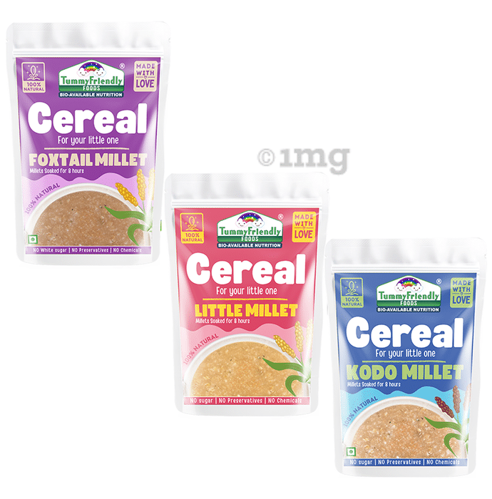 TummyFriendly Foods Combo Pack of Cereal Foxtail Millet, Little Millet & Kodo Millet (300gm Each)