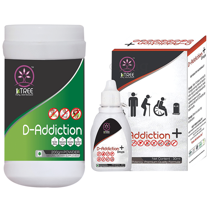 1 Tree Combo Pack of D-Addiction Powder 200gm & D-Addiction+Drops 30ml