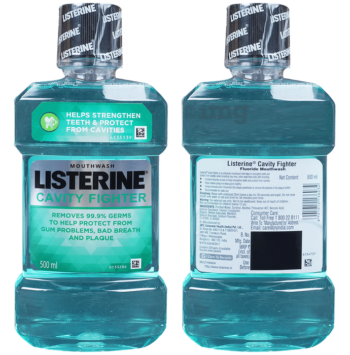 Listerine Cavity Fighter | For Gum Problems, Bad Breath & Plaque | Mouth Wash