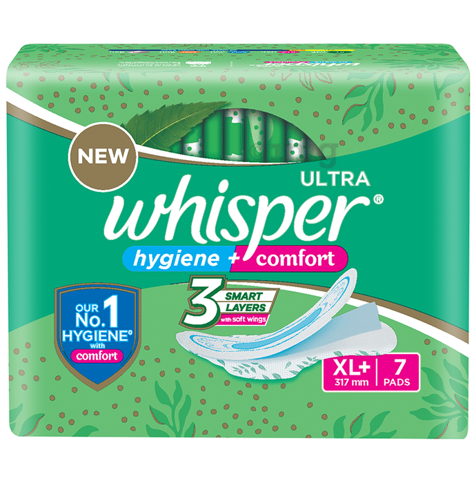 Whisper Ultra Clean Hygiene Comfort Sanitary Pads | Size XL+