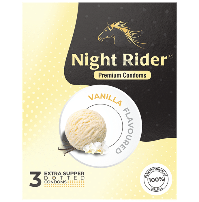 Night Rider Extra Super Dotted  Condom Vanilla