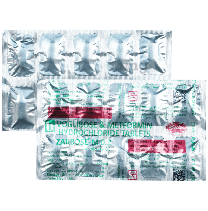 Zarbose-M 0.2 Tablet