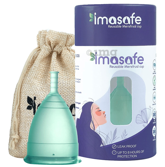 Imasafe Reusable Menstrual Cup Aqua Green Medium