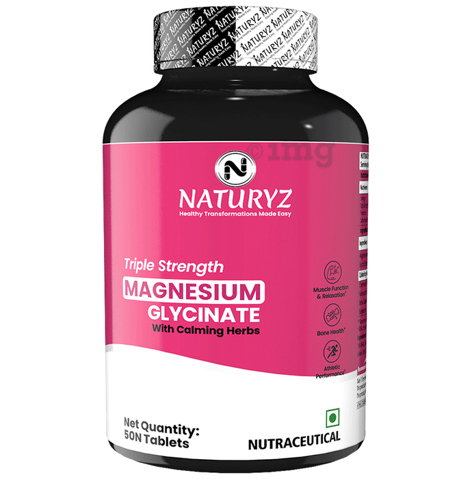 Naturyz Triple Strength Magnesium Glycinate with Calming Herbs Tablet