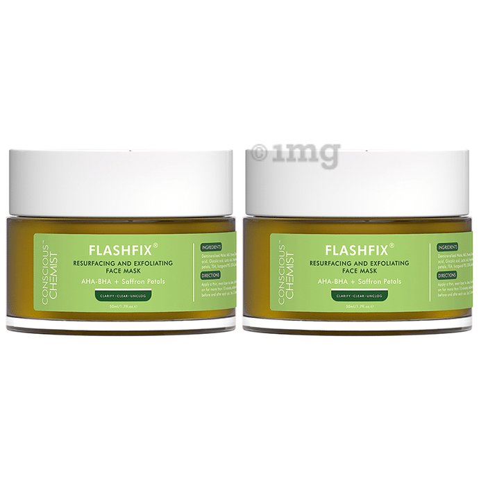 Conscious Chemist Flashfix Resurfacing and Exfoliating Face Mask (50gm Each)