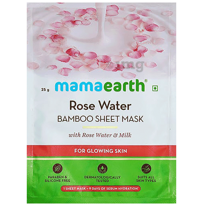 Mamaearth Rose Water Bamboo Sheet Mask