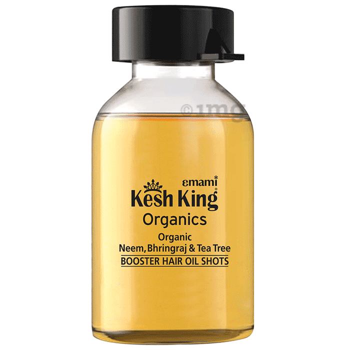 Emami Kesh King Organics Booster Hair Oil Shots (6ml Each) Neem, Bhringraj & Tea Tree