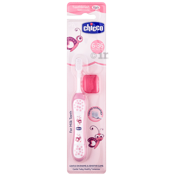Chicco Kids Toothbrush for 6-36 Months  Pink