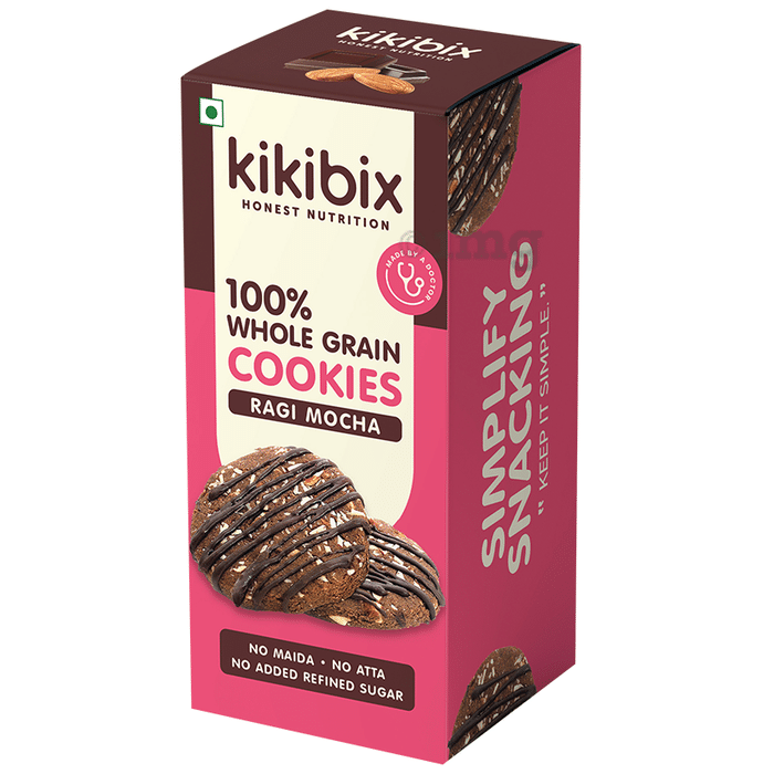 Kikibix 100% Whole Grain Cookies Ragi Mocha