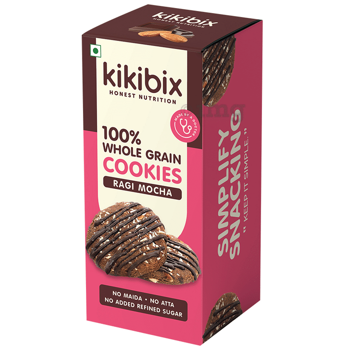 Kikibix 100% Whole Grain Cookies Ragi Mocha