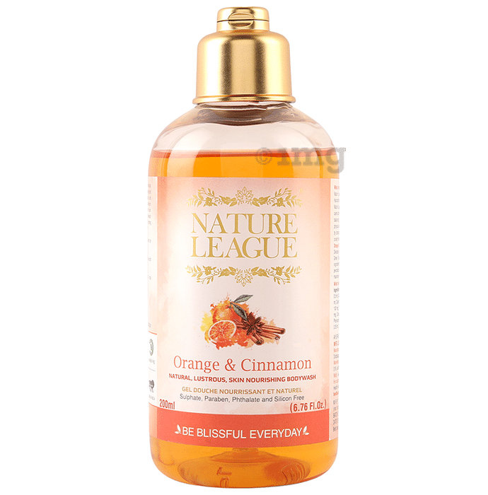 Nature League Orange & Cinnamon Natural, Lustrous, Skin Nourishing Bodywash (200ml Each)