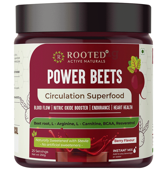 Rooted Active Naturals Power Beet Circulation Superfoods Powder