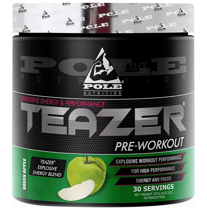 Pole Nutrition Teazer Pre Workout Powder Green Apple