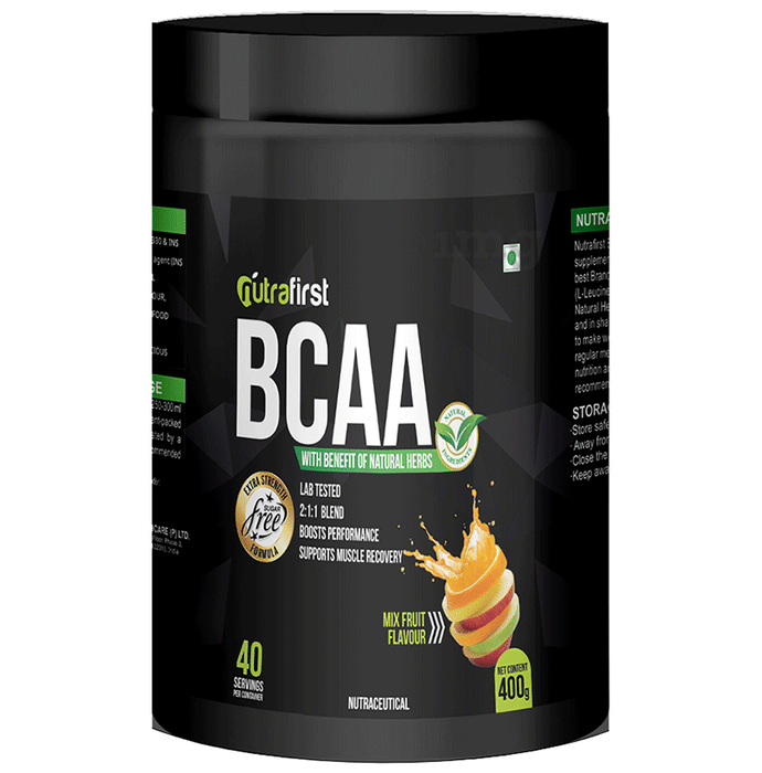 Nutrafirst BCAA Protein with Benefit of Natural Herbs Mix Fruit Sugar Free