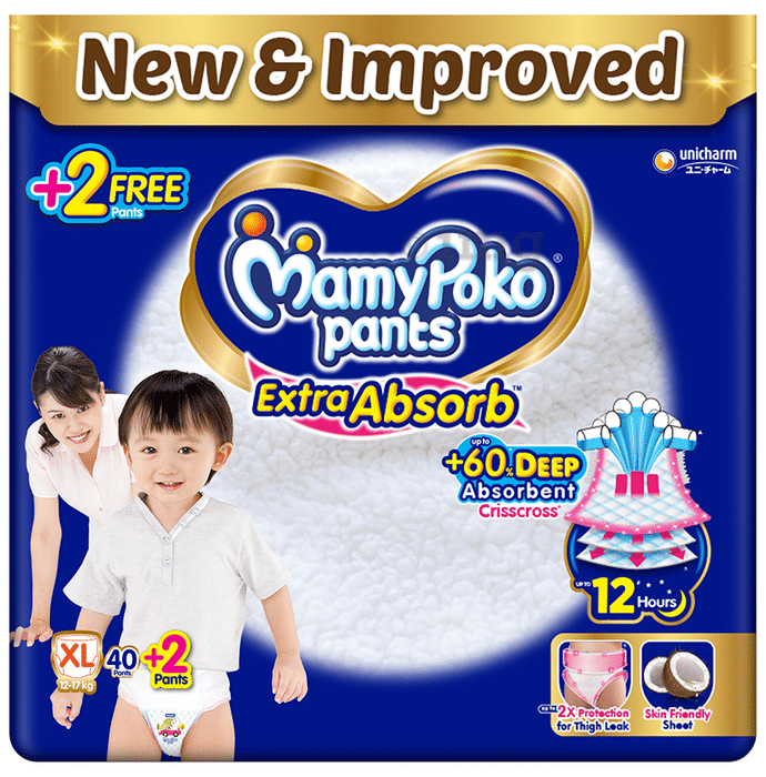 MamyPoko Extra Absorb Upto 60% deep Absorbent Crisscross Diaper XL