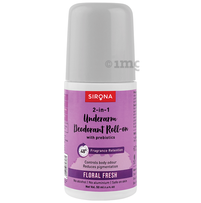 Sirona 2 in 1 Underarm Deodorant Roll-On Floral Fresh