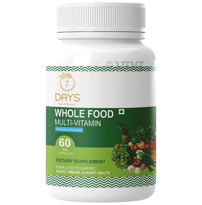 7Days Whole Food Multi-Vitamin Veg Capsule for Men & Women