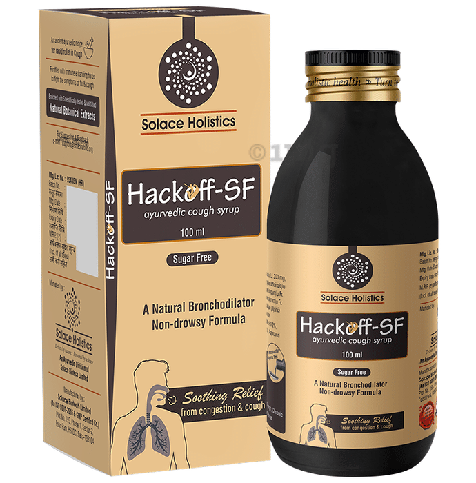 Solace Holistics Hackoff Cough Syrup Sugar Free
