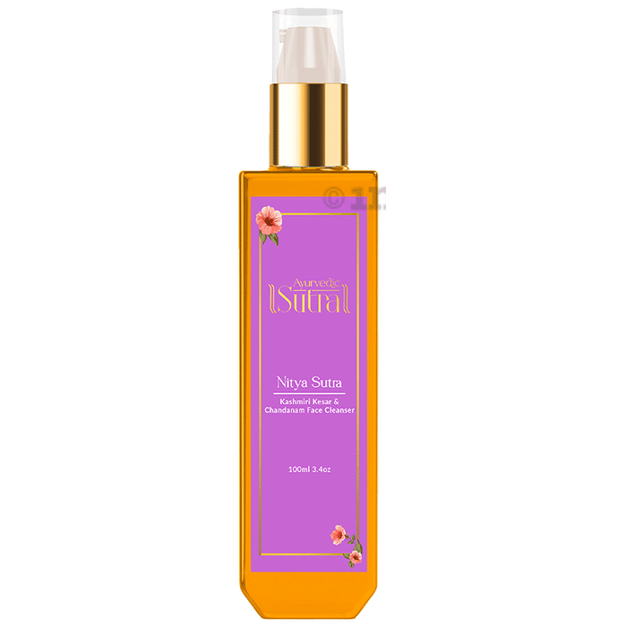 Ayurvedic Sutra Nitya Kashmiri Kesar & Chandanam Face Cleanser | Cleanses Hydrates & Reduces Dark Spots for all Skin Types Cleanser