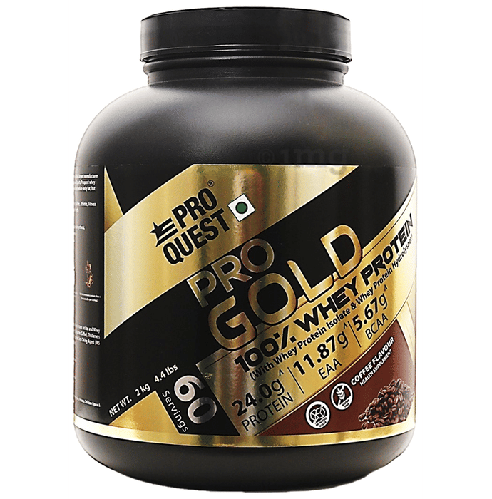 Pro Quest Pro Gold 100% Whey Protein Powder Coffee