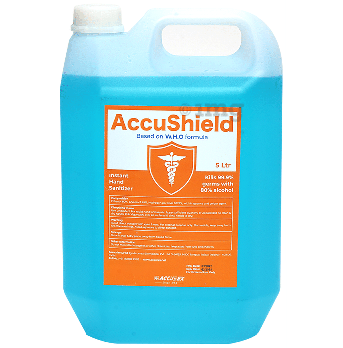 Accu Shield Instant Hand Sanitizer Based on WHO Formula