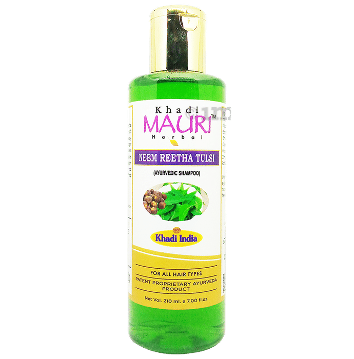 Khadi Mauri Herbal Neem Reetha Tulsi Shampoo (210ml Each)